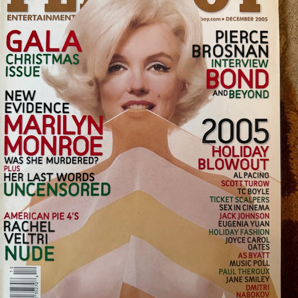 Playboy December 2005 Marilyn Monroe Holiday Pierce Brosnan Illustrated